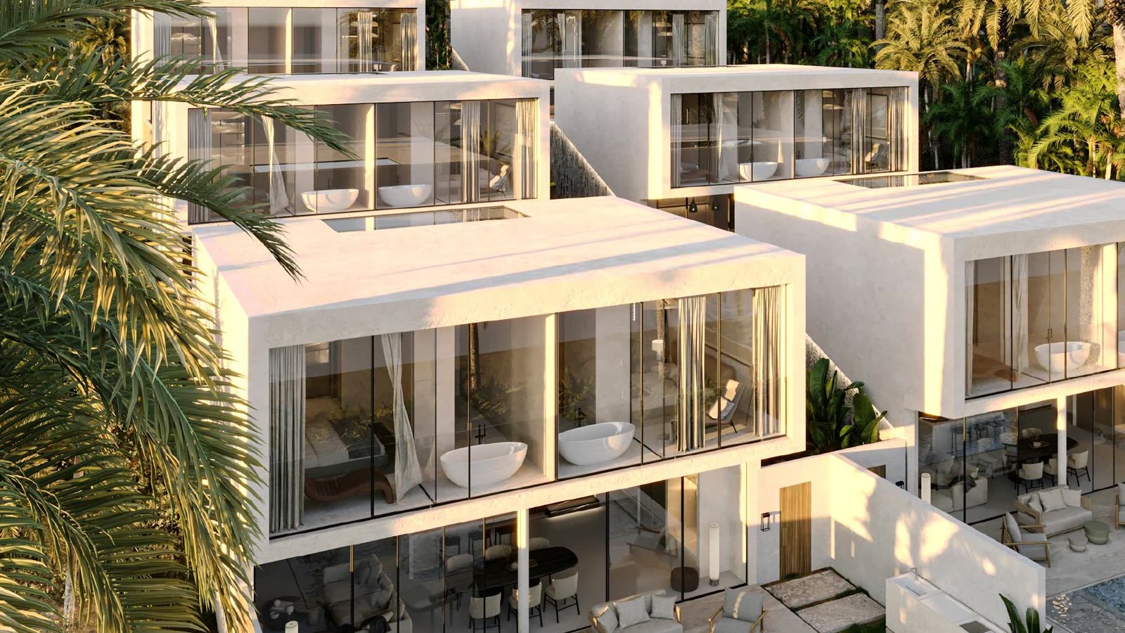 RISE Villas – каскад вилл, золотой час